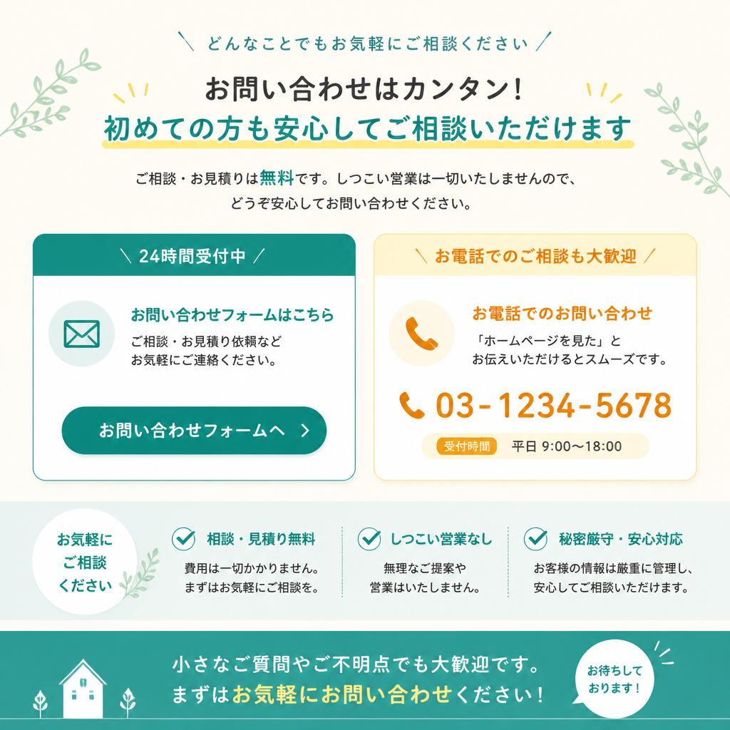 今すぐ相談・お問い合わせ