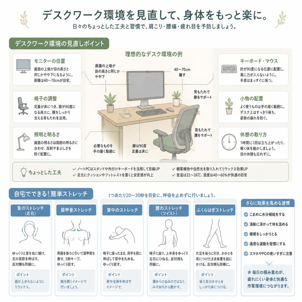 身体を支えるデスク環境改善法