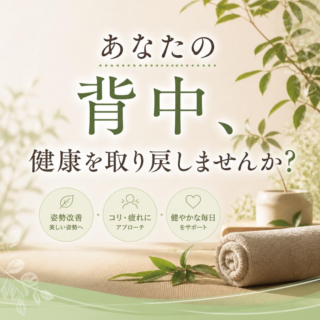あなたの背中、健康を取り戻しませんか？