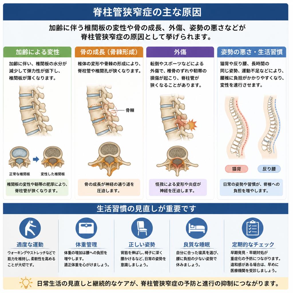 脊柱管狭窄症の原因