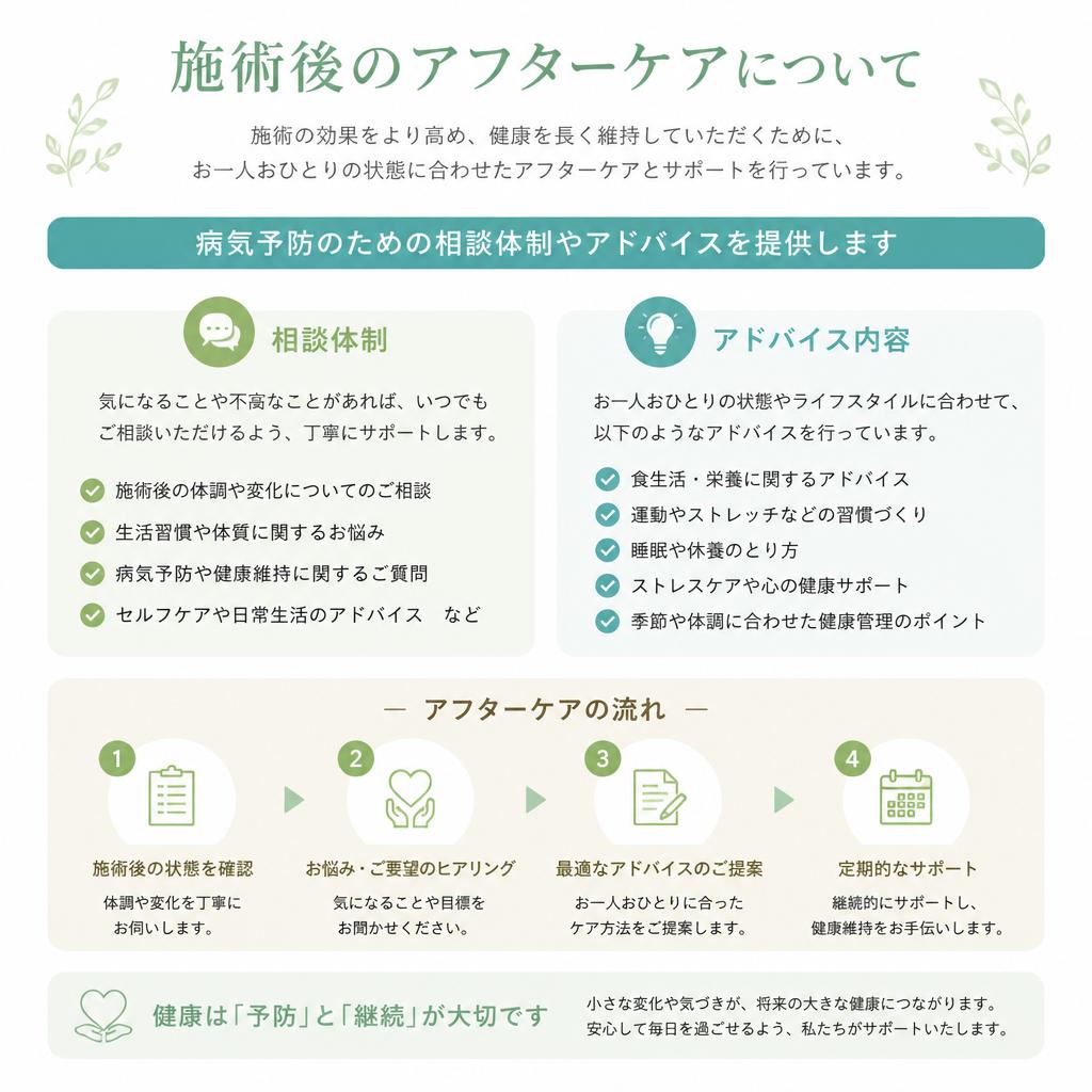 アフターケアの重要性