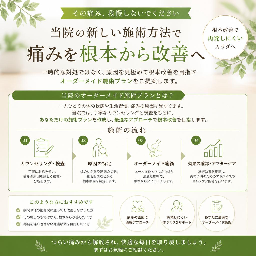 西馬込での腰痛への新たなアプローチ