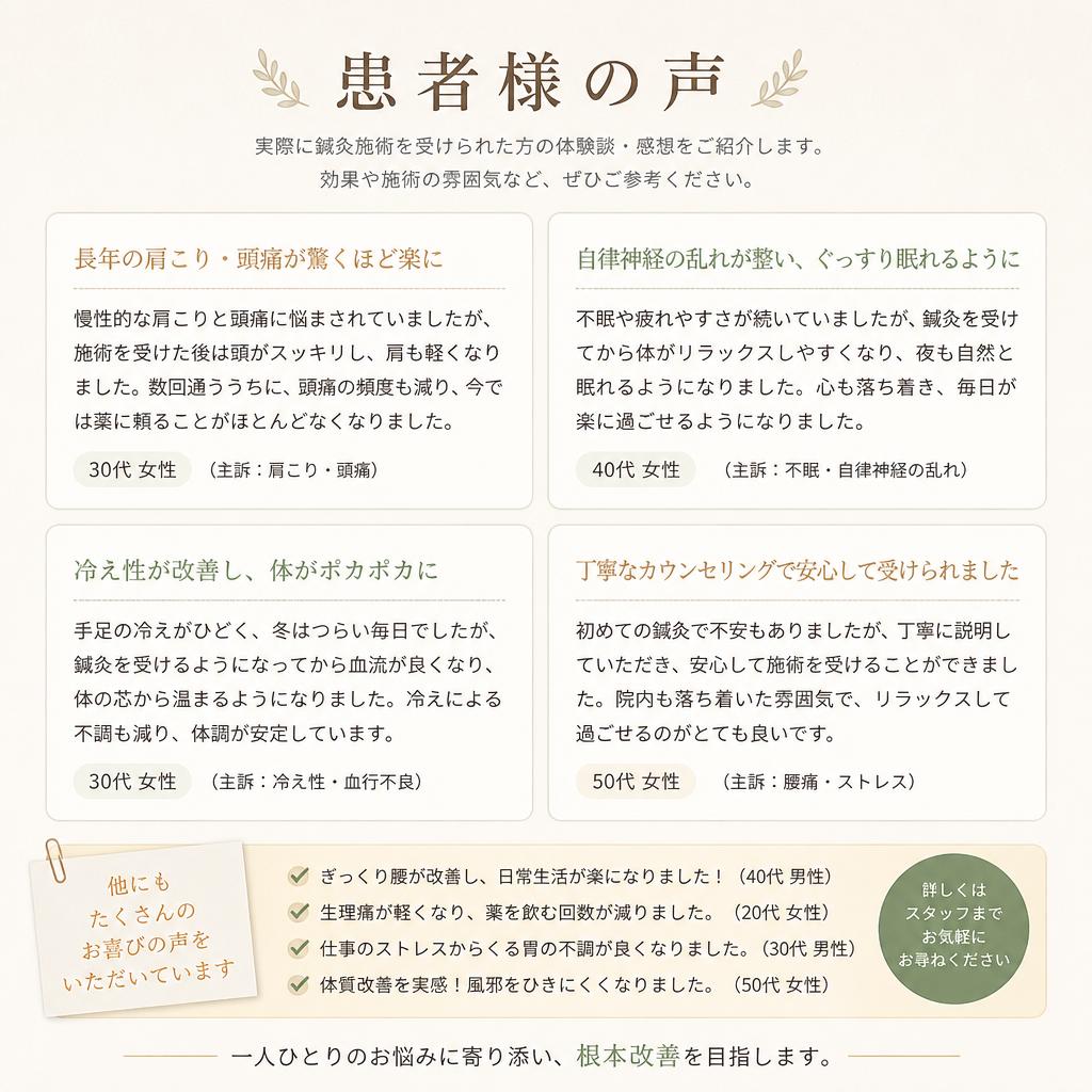 患者様の声