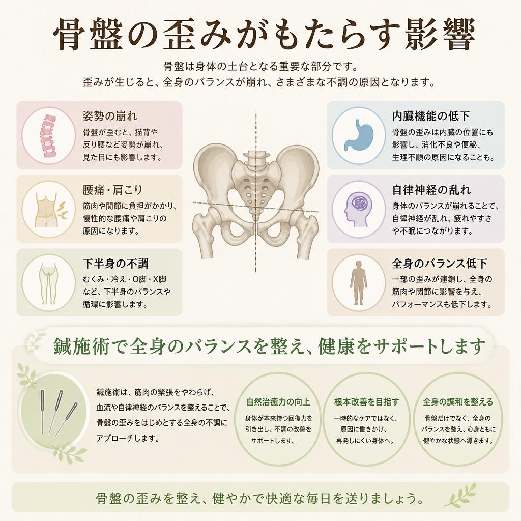 骨盤矯正効果で全身のバランスを整える