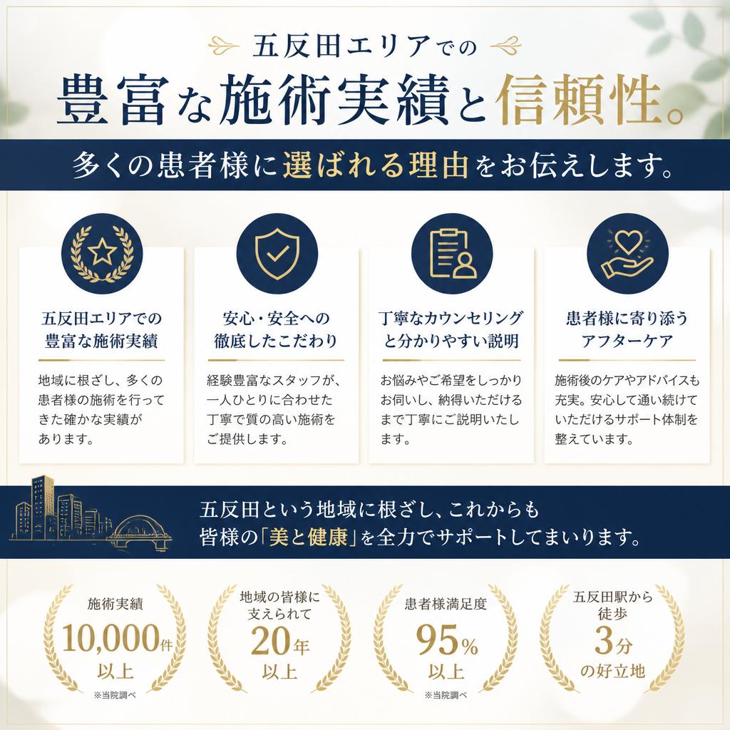 ご来院いただく理由：実績と信頼