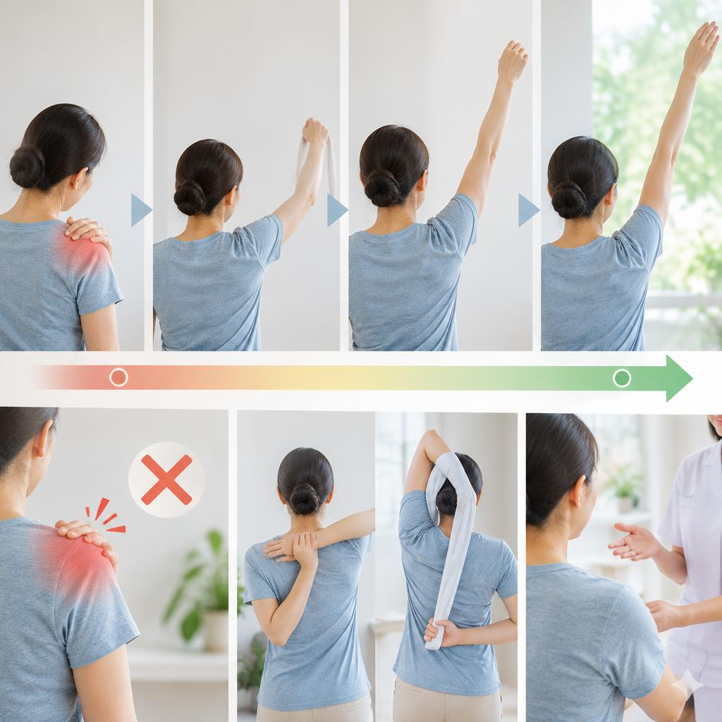 痛みが落ち着いたら、ストレッチとリハビリを段階的に